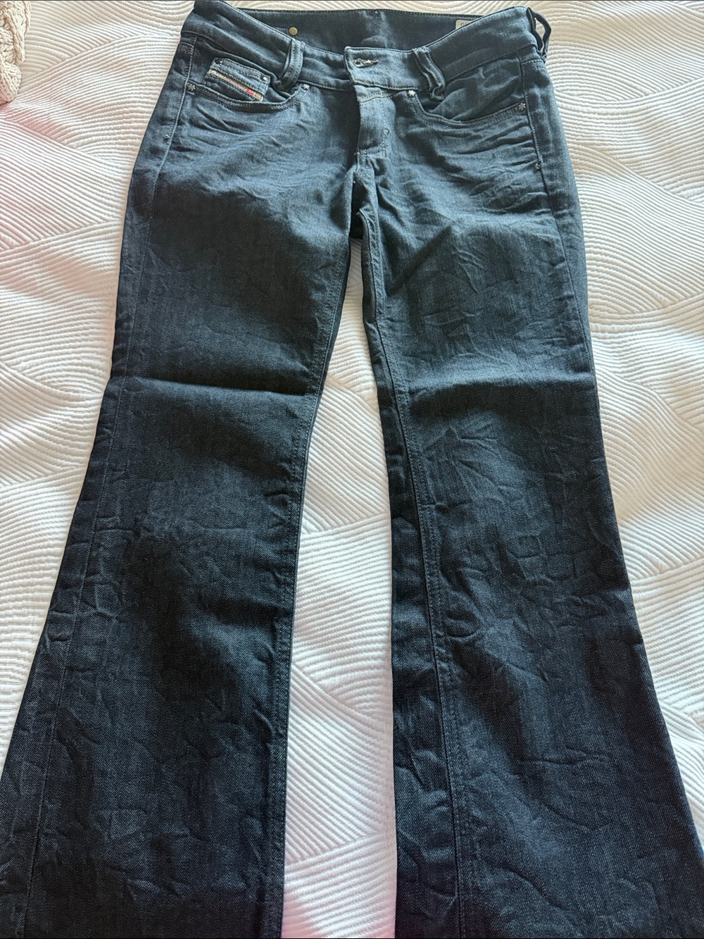Diesel Dark Denim Flared Jeans for petites- see measurements!